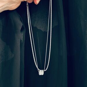 Elegant Silver Necklace Set